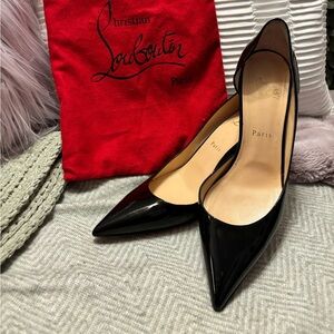 Christian Louboutin Iriza 70mm Black Patent Pumps